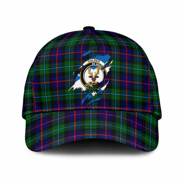 Calder Tartan Classic Cap with Family Crest In Me Style