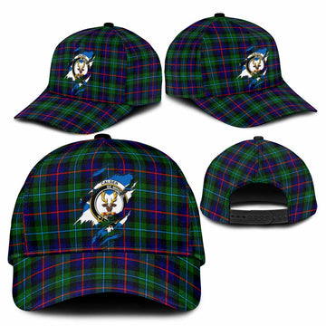 Calder Tartan Classic Cap with Family Crest In Me Style