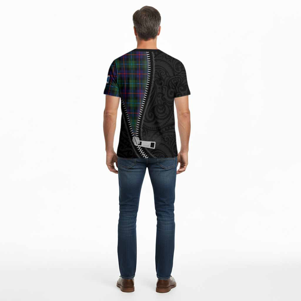 Calder Tartan Cotton T-shirt New Zealand Pattern Unique Zipper Stylized