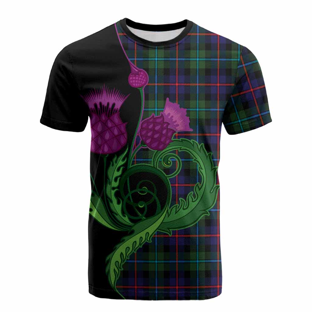 Calder Tartan Cotton T-shirt Traditional Scottish Thistle