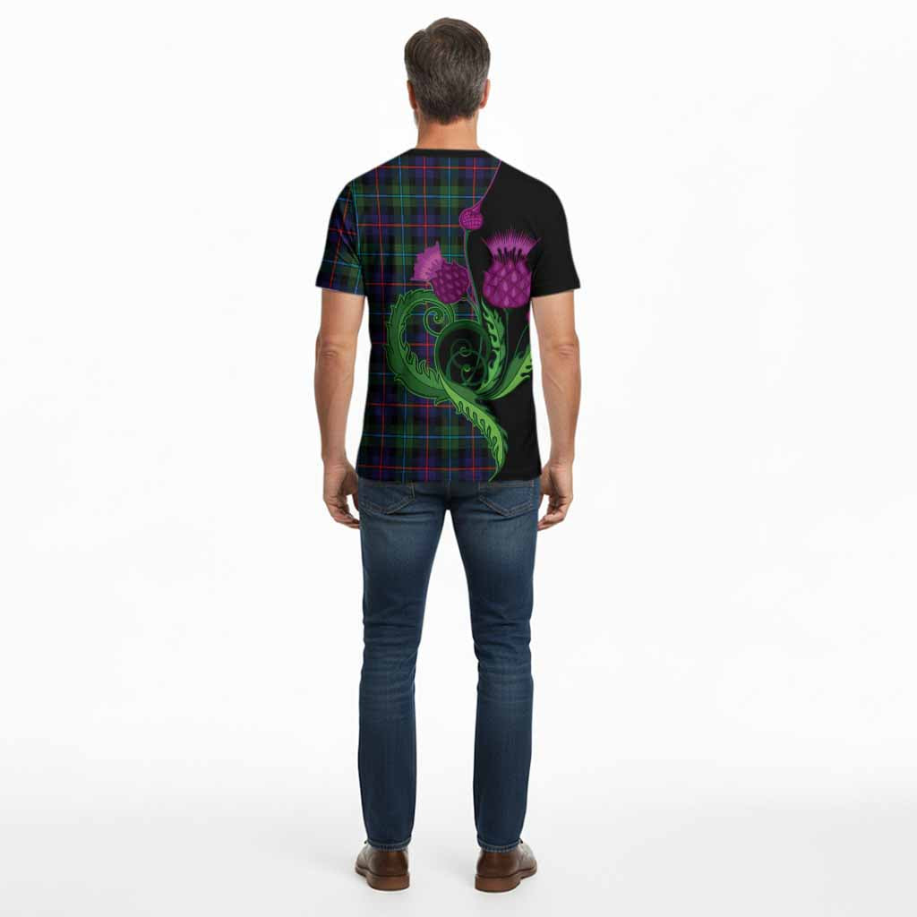 Calder Tartan Cotton T-shirt Traditional Scottish Thistle