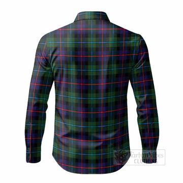 Calder Tartan Crest Long Sleeve Button Shirts Ferocious Lion Style