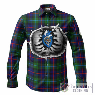 Calder Tartan Crest Long Sleeve Button Shirts Scotland In My Veins