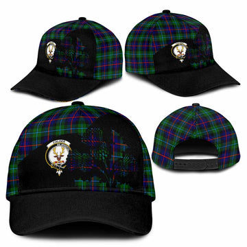 Calder Tartan Family Crest Classic Cap Scotland Thistle Floral Flag Style