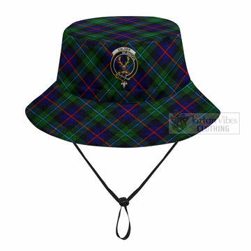 Calder Tartan Fishing Hat with Family Crest