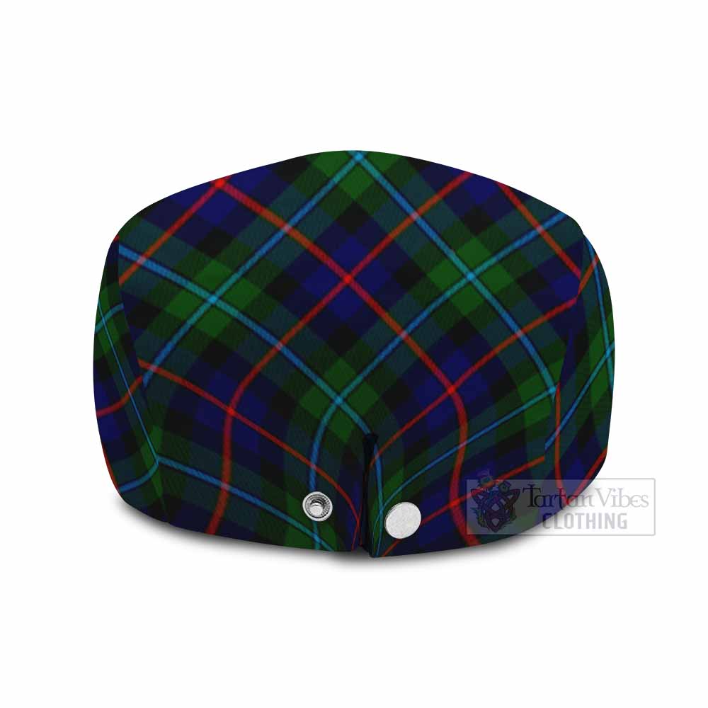Calder Tartan Flat Cap, Jeff Cap Cross Style with Family Crest - Tartan Vibes Clothing