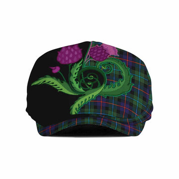 Calder Tartan Flat Cap, Jeff Cap Traditional Scottish Thistle