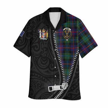 Calder Tartan Hawaiian Shirt New Zealand Pattern Unique Zipper Stylized