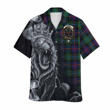 Calder Tartan Hawaiian Shirt Roaring Lion Heritage