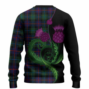 Calder Tartan Knitted Sweater Traditional Scottish Thistle