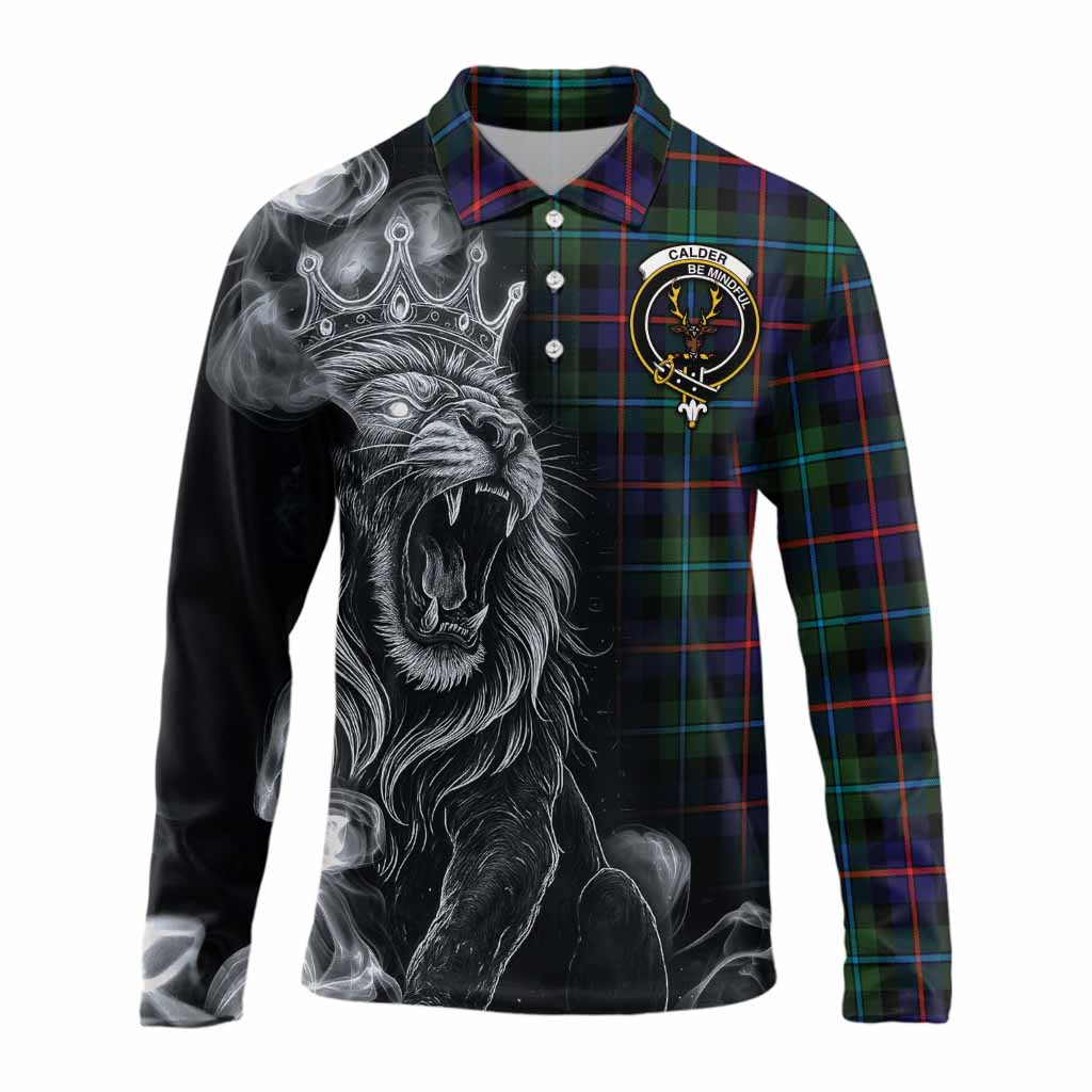 Calder Tartan Long Sleeve Polo Shirt Roaring Lion Heritage