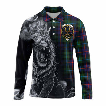 Calder Tartan Long Sleeve Polo Shirt Roaring Lion Heritage