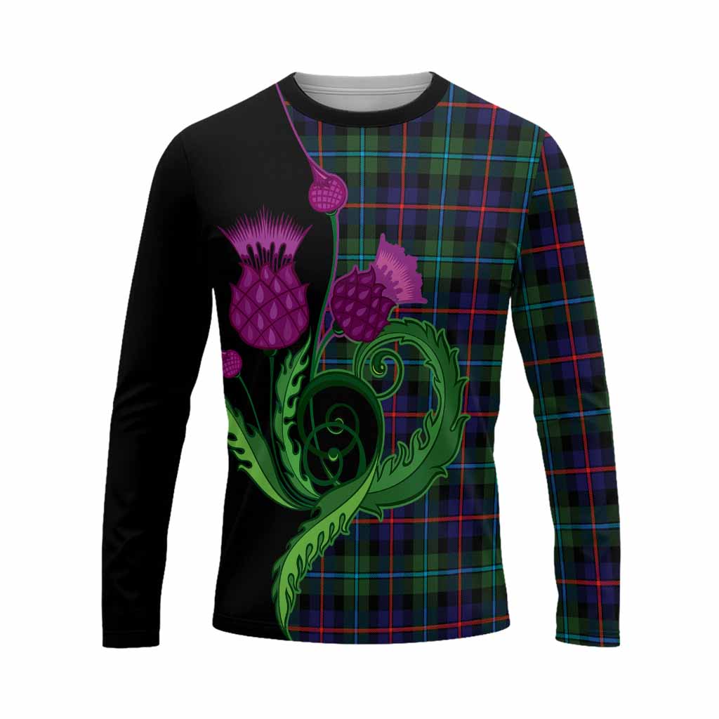 Calder Tartan Long Sleeve T-Shirt Traditional Scottish Thistle