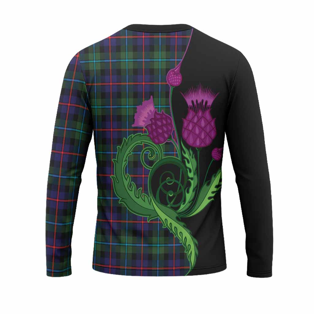 Calder Tartan Long Sleeve T-Shirt Traditional Scottish Thistle