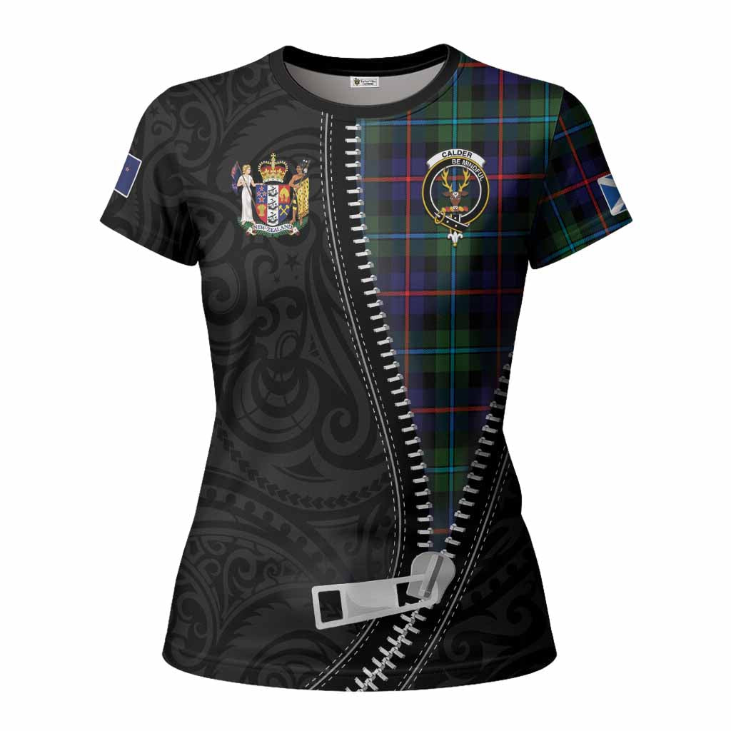Calder Tartan Women T shirt New Zealand Pattern Unique Zipper Stylized