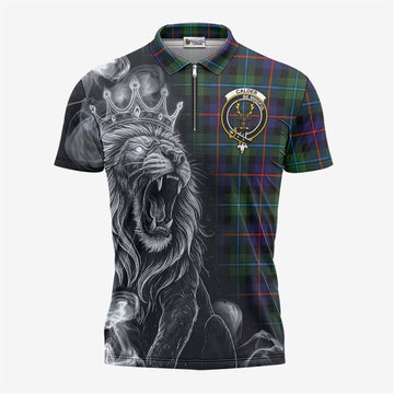 Calder Tartan Zipper Polo Shirt Roaring Lion Heritage