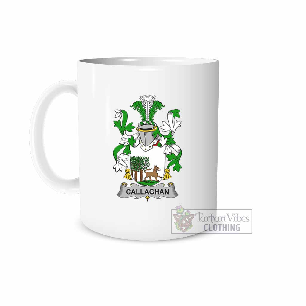 Tartan Vibes Clothing Callaghan Irish Clan Coat of Arms Ceramic Mug
