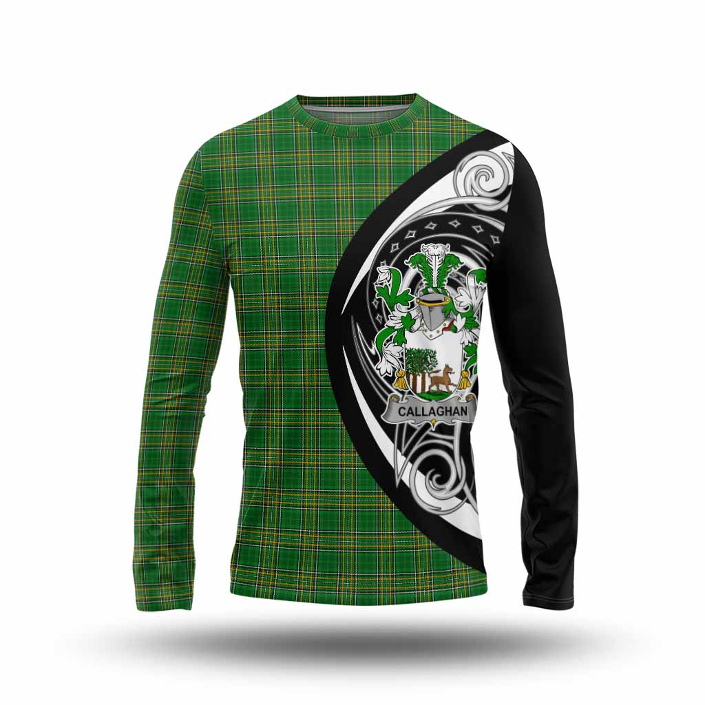 Tartan Vibes Clothing Callaghan Irish Clan Long Sleeve T-Shirt Celtic Circle Style