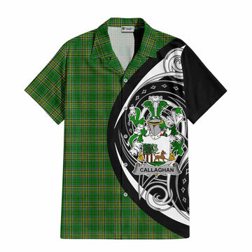 Tartan Vibes Clothing Callaghan Irish Clan Short Sleeve Button Shirt Celtic Circle Style