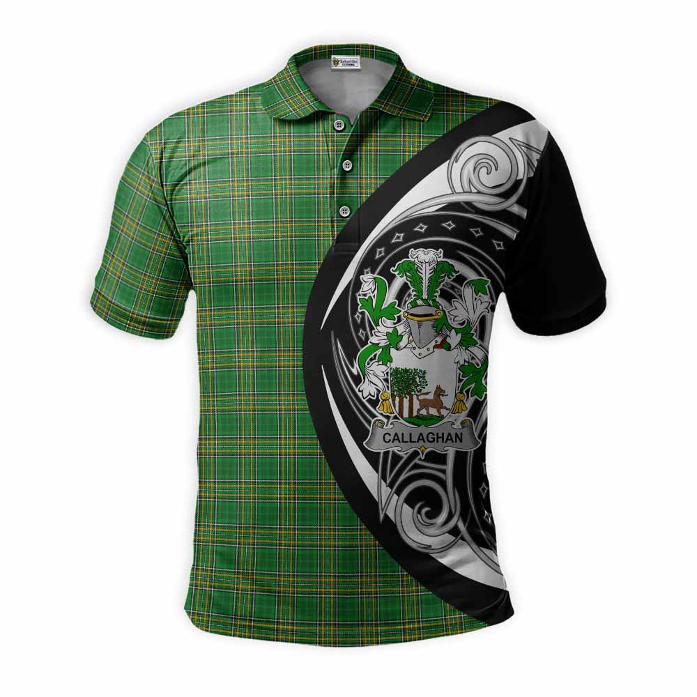 Tartan Vibes Clothing Callaghan Irish Clan Polo Shirt Celtic Circle Style