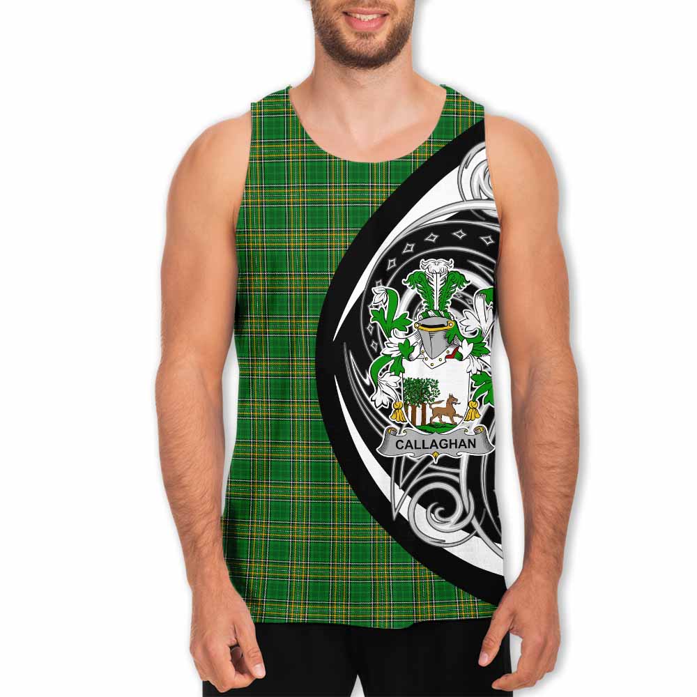 Tartan Vibes Clothing Callaghan Irish Clan Men's Tank Top Celtic Circle Style
