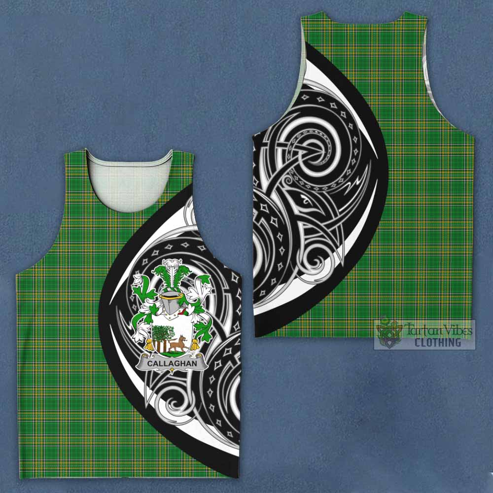 Tartan Vibes Clothing Callaghan Irish Clan Men's Tank Top Celtic Circle Style