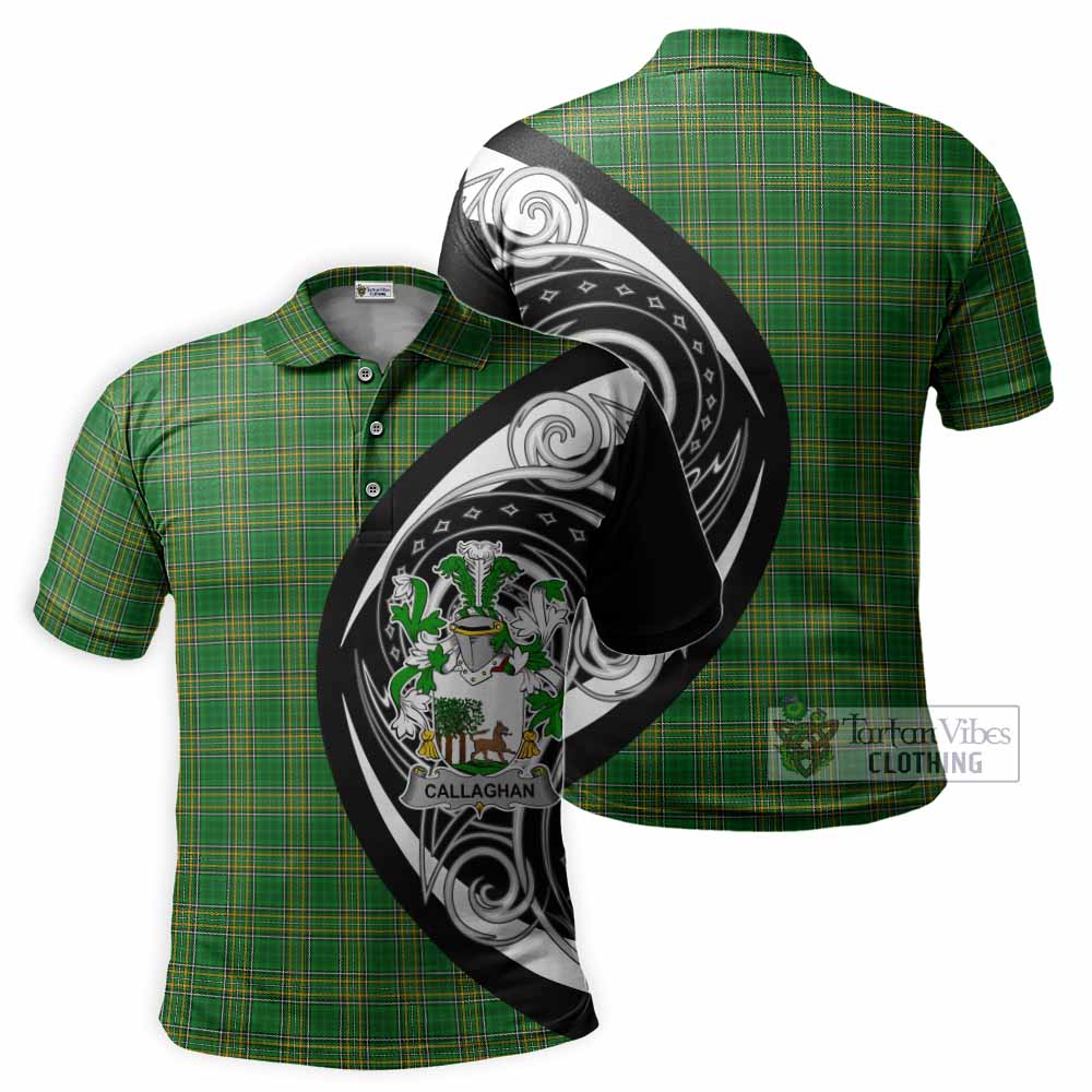 Tartan Vibes Clothing Callaghan Irish Clan Polo Shirt Celtic Circle Style
