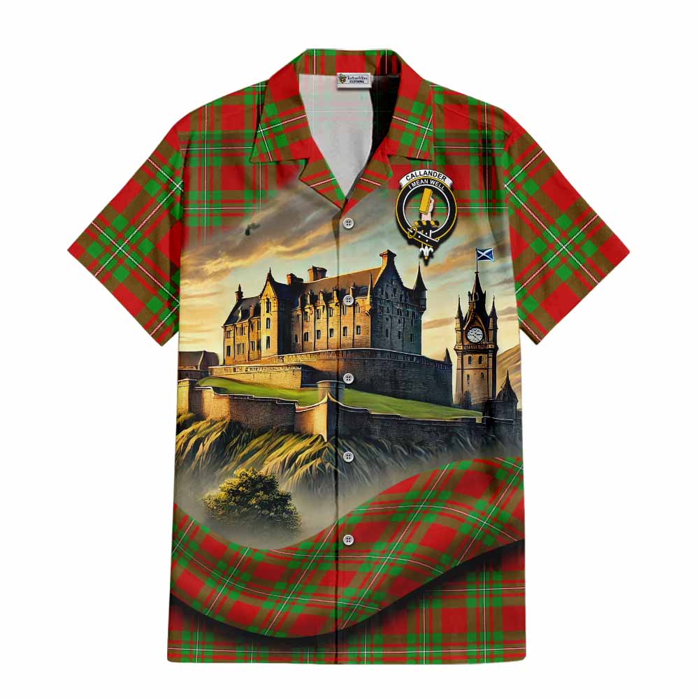 Callander Tartan Family Crest Hawaiian Shirt with Scottish Ancient Castle Style Kid - Tartan Vibes Clothing