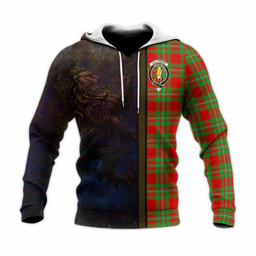Callander Tartan Family Crest Knitted Hoodie Alba Gu Brath Be Brave Lion Ancient Style Unisex Knitted Pullover Hoodie - Tartan Vibes Clothing
