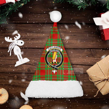 Callander Tartan Christmas Santa Hats with Family Crest Christmas Hat S 20.5in (52cm) - Tartan Vibes Clothing