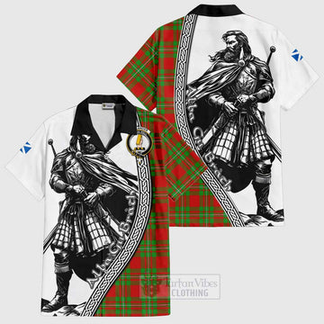 Callander Tartan Clan Crest Hawaiian Shirt with Highlander Warrior Celtic Style Kid - Tartan Vibes Clothing
