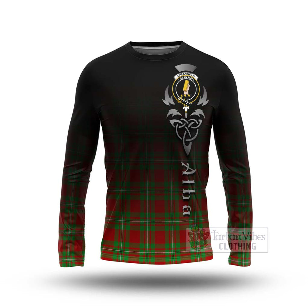 Callander Tartan Long Sleeve T-Shirt Featuring Alba Gu Brath Family Crest Celtic Inspired Unisex - Tartan Vibes Clothing