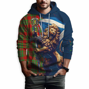 Callander Tartan Family Crest Hoodie with Scottish Majestic Lion Zip Hoodie - Tartan Vibes Clothing