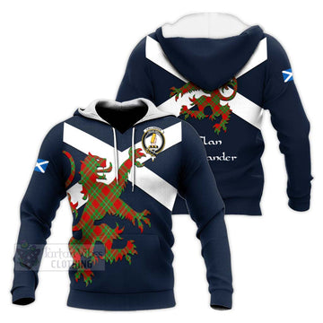 Callander Tartan Lion Rampant Knitted Hoodie Proudly Display Your Heritage with Alba Gu Brath and Clan Name Unisex Knitted Pullover Hoodie - Tartan Vibes Clothing