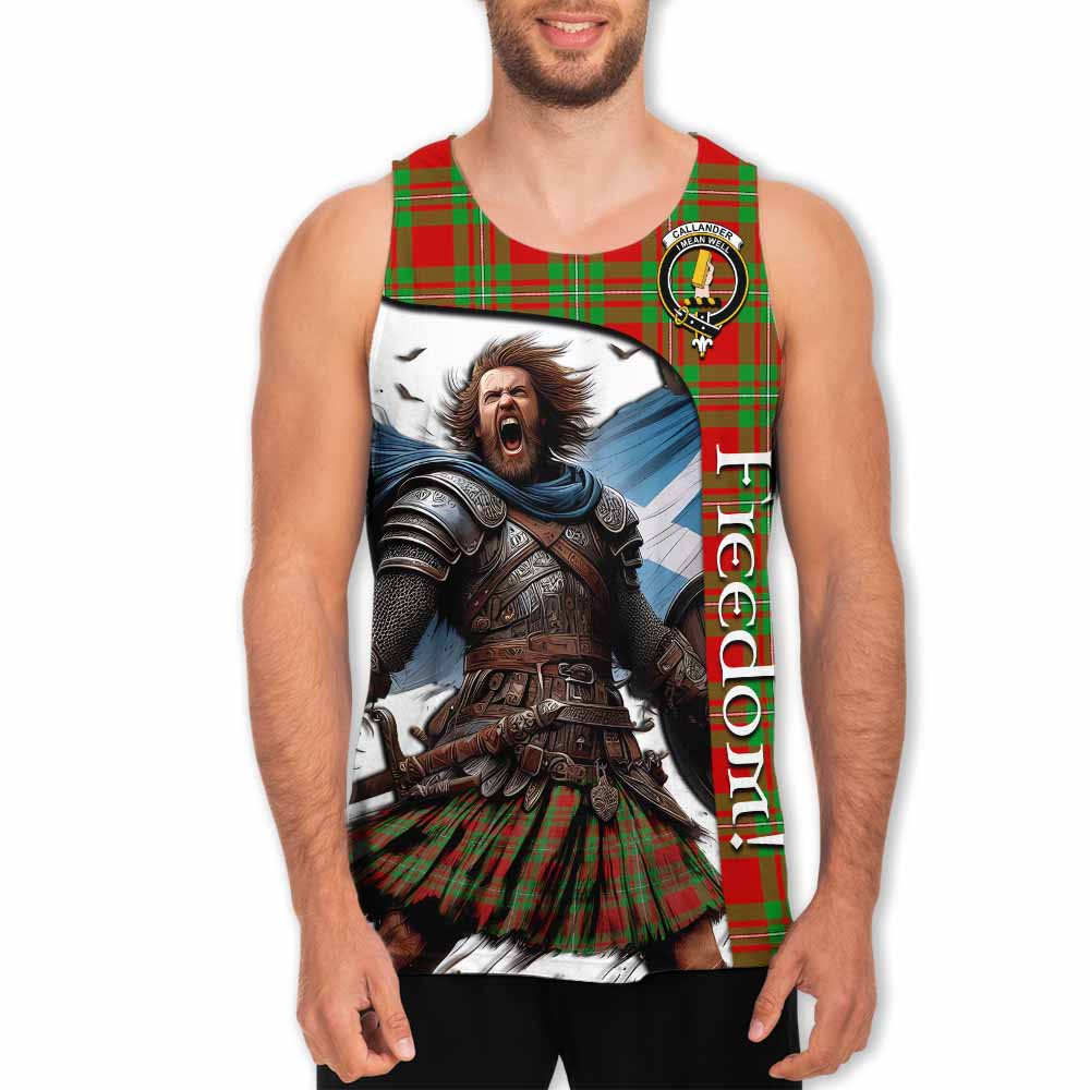 Callander Crest Tartan Men's Tank Top Inspired by the Freedom of Scottish Warrior Men - Tartan Vibes Clothing