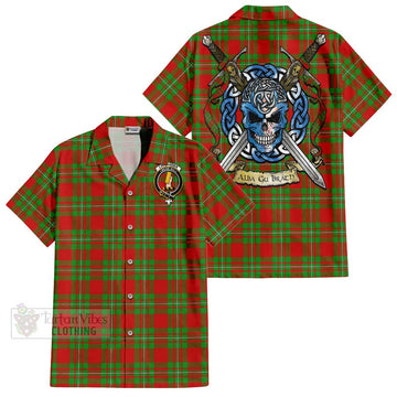 Callander Tartan Hawaiian Shirt with Family Crest Celtic Skull Style Kid - Tartan Vibes Clothing