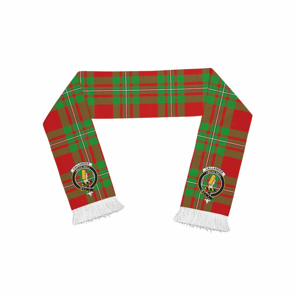 Callander Tartan Ruffneck Scarf with Family Crest One Size 67.7*6.7 inches - Tartan Vibes Clothing