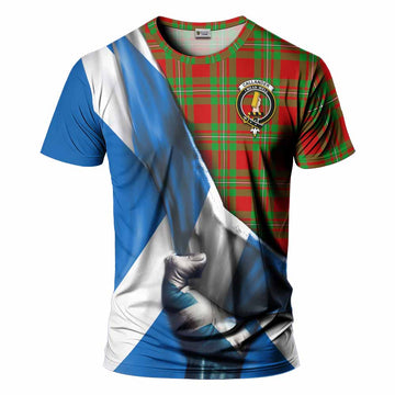 Callander Tartan T-Shirt with Family Crest Scotland Patriotic Style