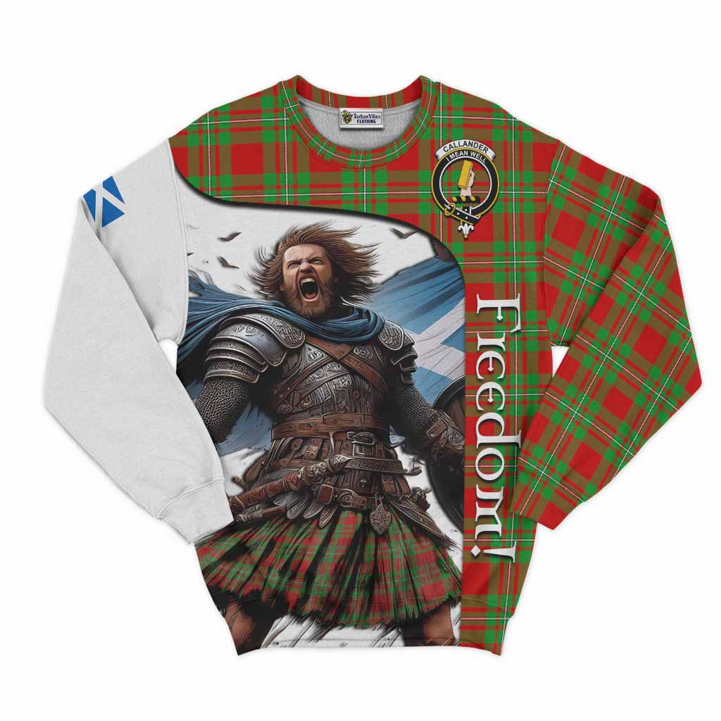 Callander Crest Tartan Sweatshirt Inspired by the Freedom of Scottish Warrior Unisex - Tartan Vibes Clothing