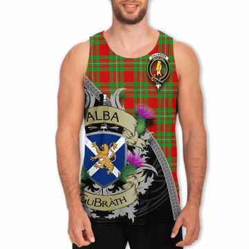 Callander Tartan Family Crest Men's Tank Top Lion Rampant Royal Thistle Shield Celtic Inspired Men - Tartan Vibes Clothing