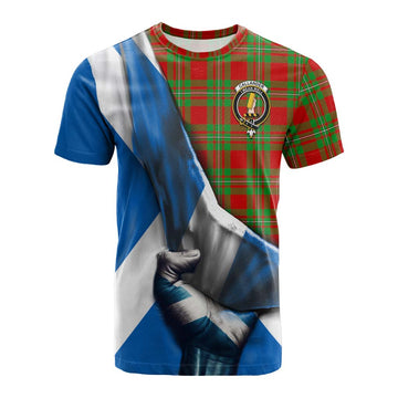 Callander Tartan Cotton T-shirt with Family Crest Scotland Patriotic Style