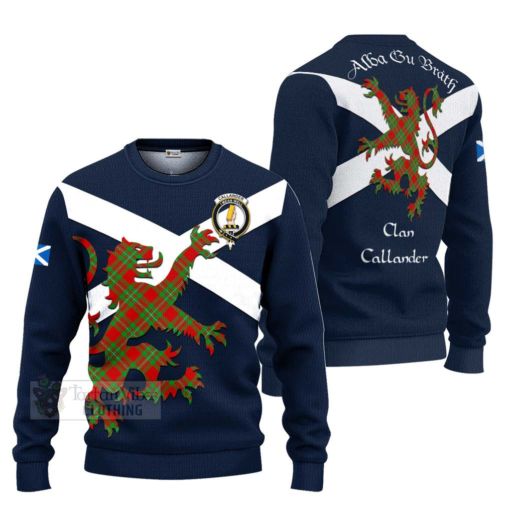 Callander Tartan Lion Rampant Ugly Sweater Proudly Display Your Heritage with Alba Gu Brath and Clan Name Unisex - Tartan Vibes Clothing