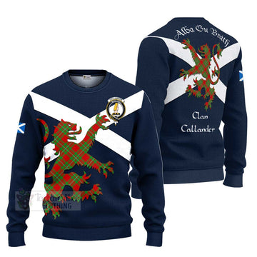 Callander Tartan Lion Rampant Ugly Sweater Proudly Display Your Heritage with Alba Gu Brath and Clan Name Unisex - Tartan Vibes Clothing