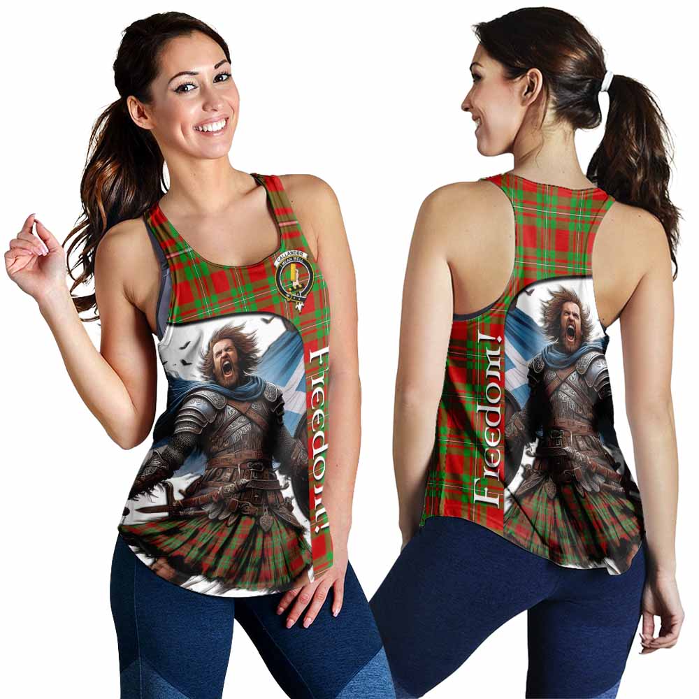 Callander Crest Tartan Women's Racerback Tanks Inspired by the Freedom of Scottish Warrior 4XL - Tartan Vibes Clothing