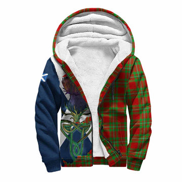 Tartan Vibes Clothing Callander Tartan Family Crest Sherpa Hoodie Scottish Thistle Celtic Inspired