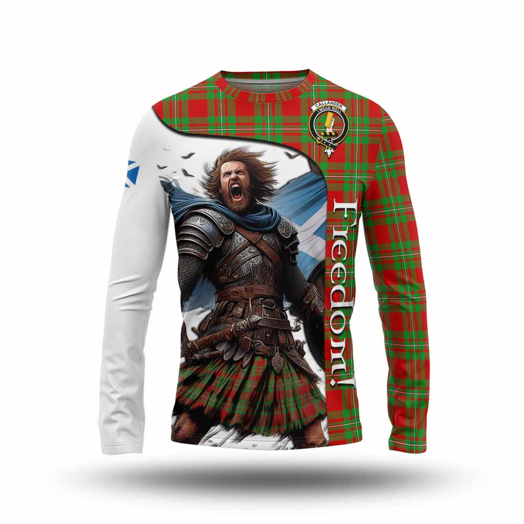 Callander Crest Tartan Long Sleeve T-Shirt Inspired by the Freedom of Scottish Warrior Unisex - Tartan Vibes Clothing