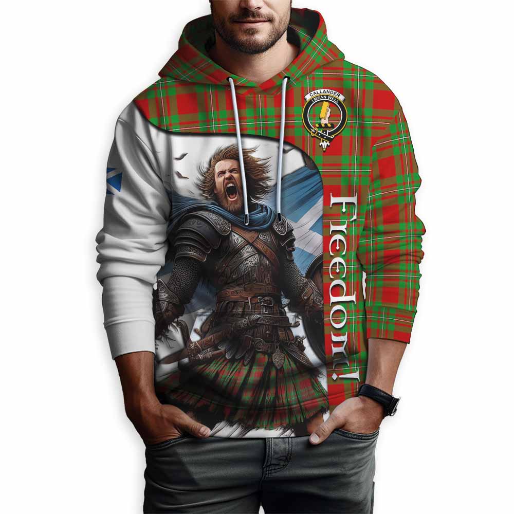 Callander Crest Tartan Hoodie Inspired by the Freedom of Scottish Warrior Pullover Hoodie - Tartan Vibes Clothing