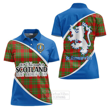 Callander Family Crest Tartan Women's Polo Shirt Celebrate Saint Andrew's Day in Style Women - Tartan Vibes Clothing
