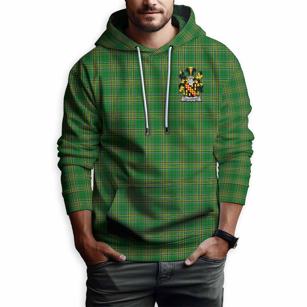 Callander Irish Clan Tartan Hoodie with Coat of Arms Zip Hoodie - Tartan Vibes Clothing