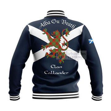 Callander Tartan Lion Rampant Baseball Jacket Proudly Display Your Heritage with Alba Gu Brath and Clan Name - Tartan Vibes Clothing